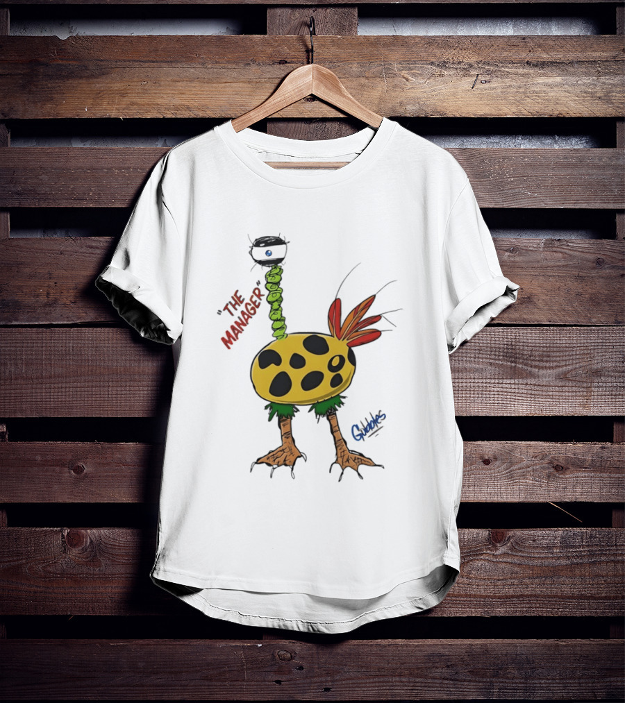 The Manager Gobbles Quirky Creature Art With Playful T-Shirt