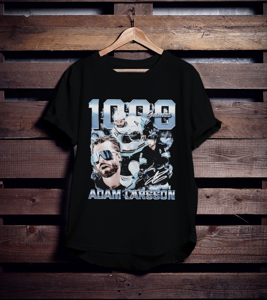 Adam Larsson Seattle 1000 Games Celebration F&B Digitally Printed T-Shirt