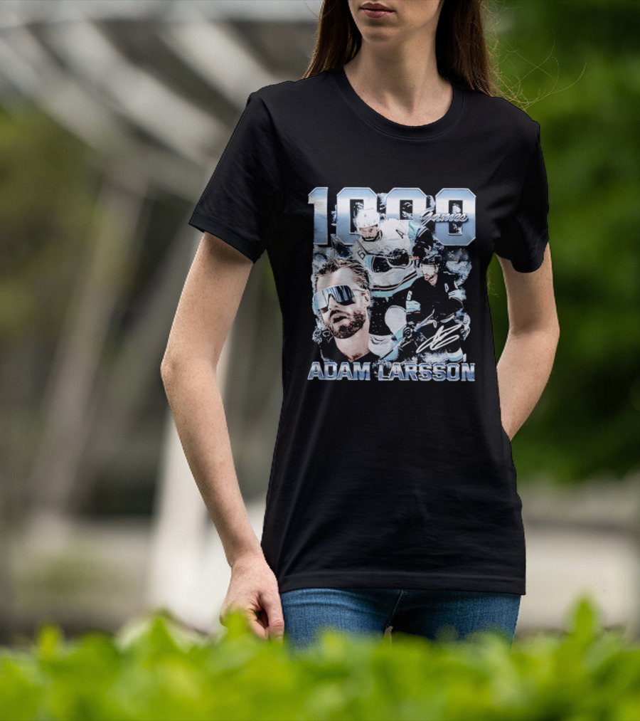 Adam Larsson Seattle 1000 Games Celebration F&B Digitally Printed T-Shirt
