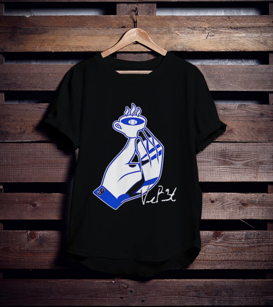 Blue Jays 27 Vladimir Guerrero Jr Number 27 Hot Coffee Baseball Cup T-Shirt