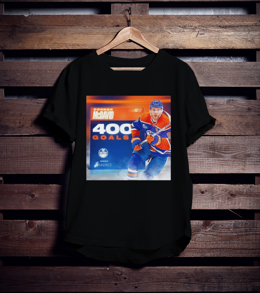 Connor McDavid 400 Goals Edmonton Oilers Legacy Sports Excellence T-Shirt