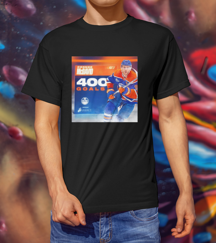Connor McDavid 400 Goals Edmonton Oilers Legacy Sports Excellence T-Shirt