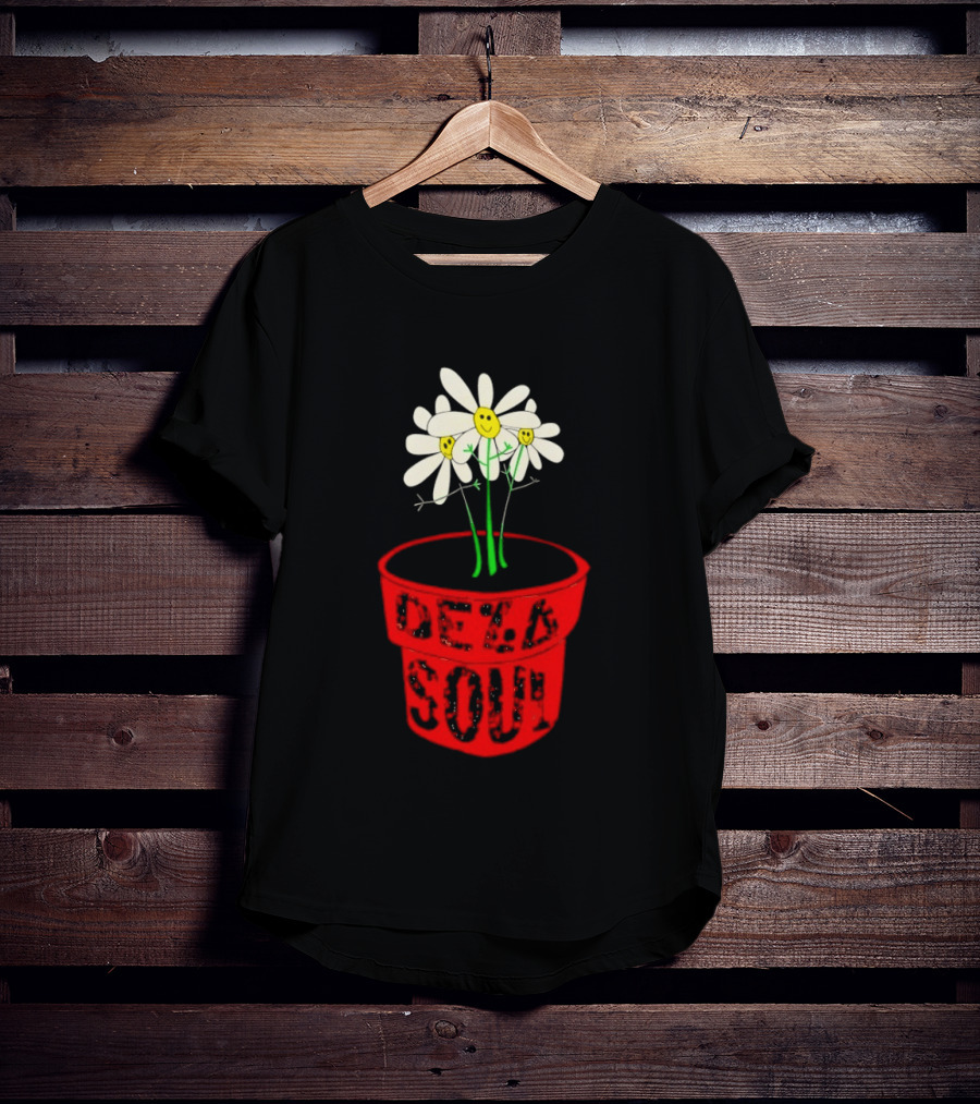 De La Soul Is Dead Flower Pot With White Daisies T-Shirt