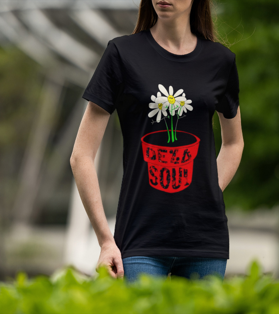 De La Soul Is Dead Flower Pot With White Daisies T-Shirt