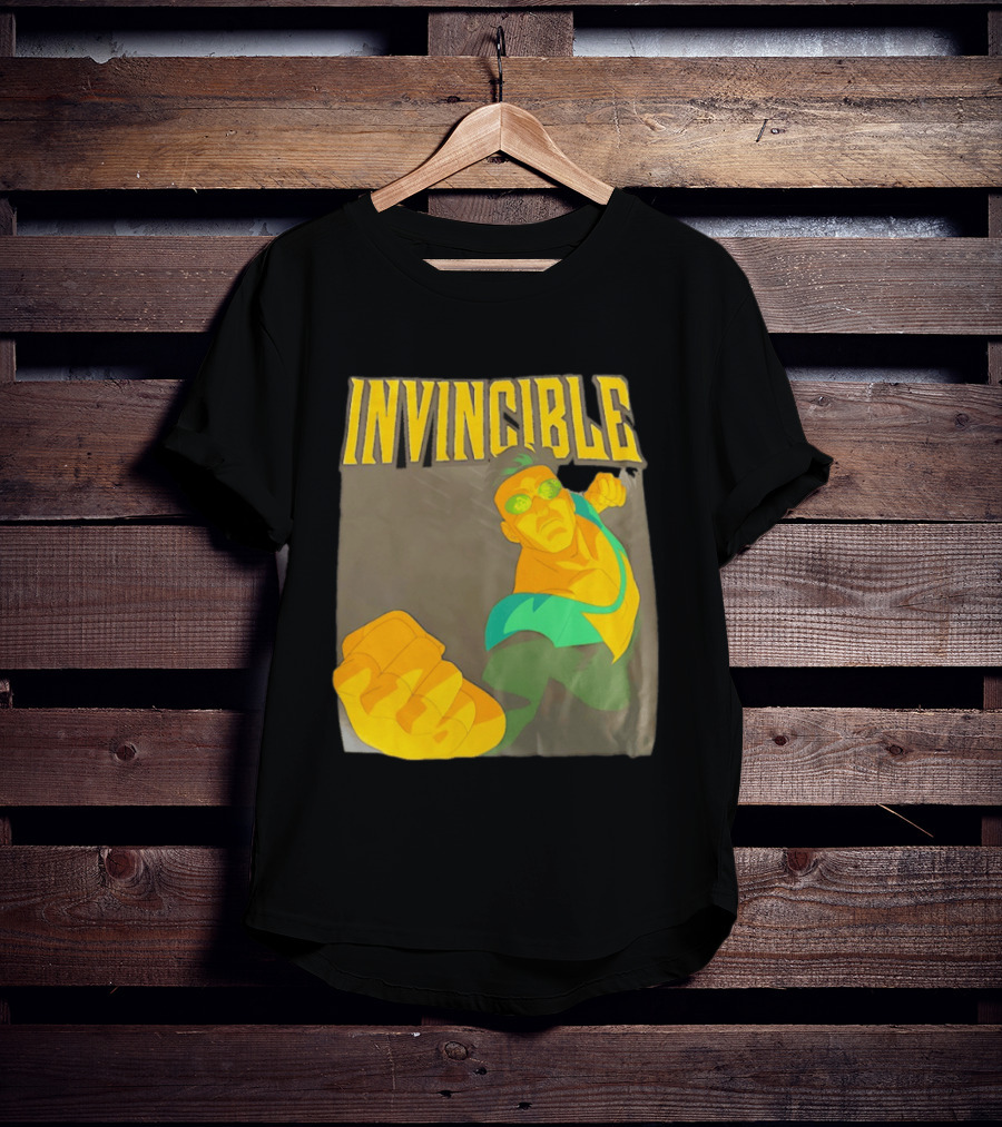 Invincible Superhero Bold Fist Action Pose T-Shirt