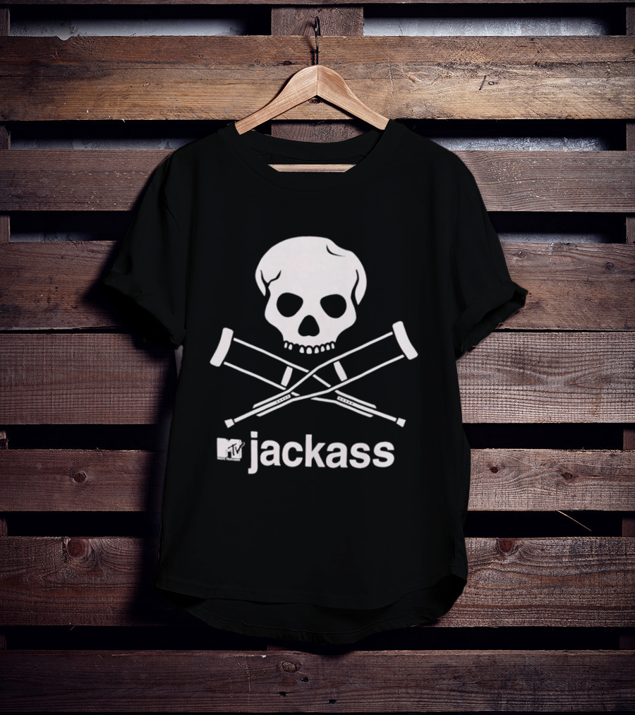 Jackass MTV Skull Crutches T-Shirt