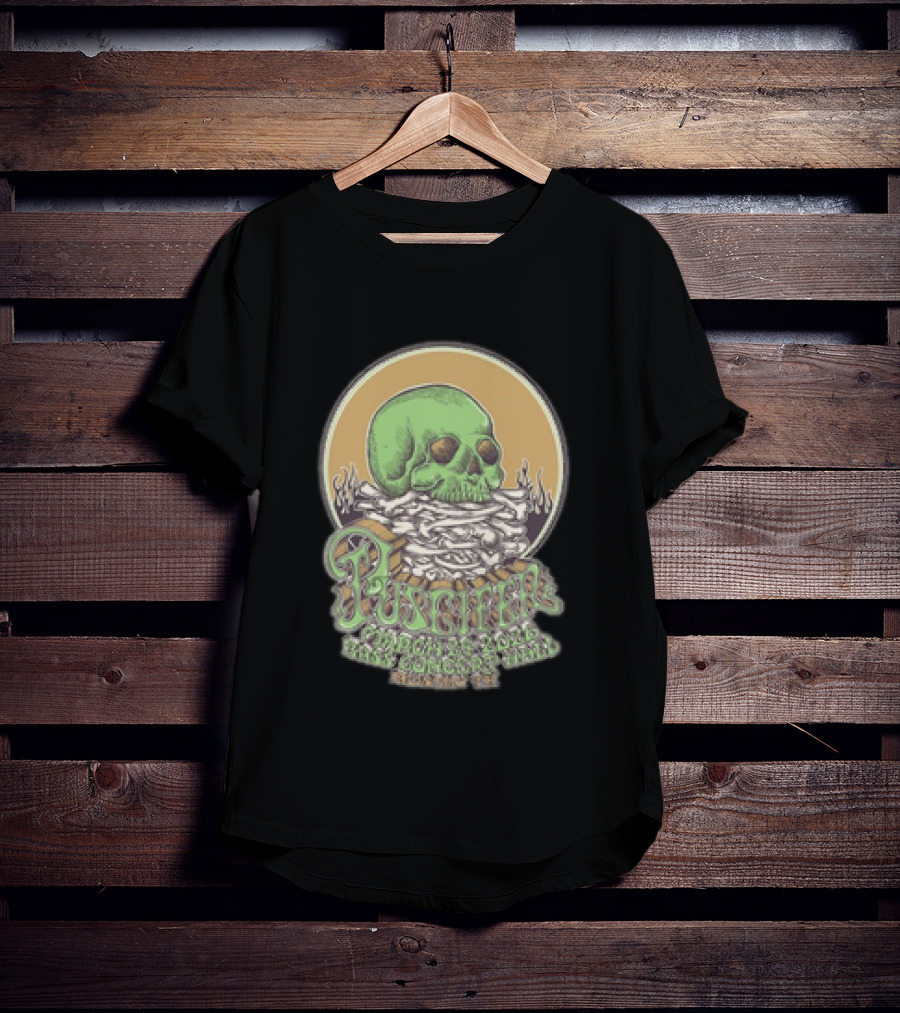 Puscifer March 24 2026 Austin TX Concert With Green Skull T-Shirt
