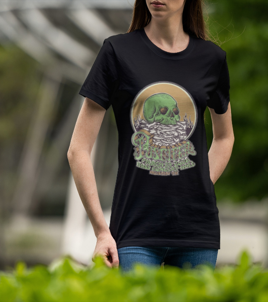 Puscifer March 24 2026 Austin TX Concert With Green Skull T-Shirt