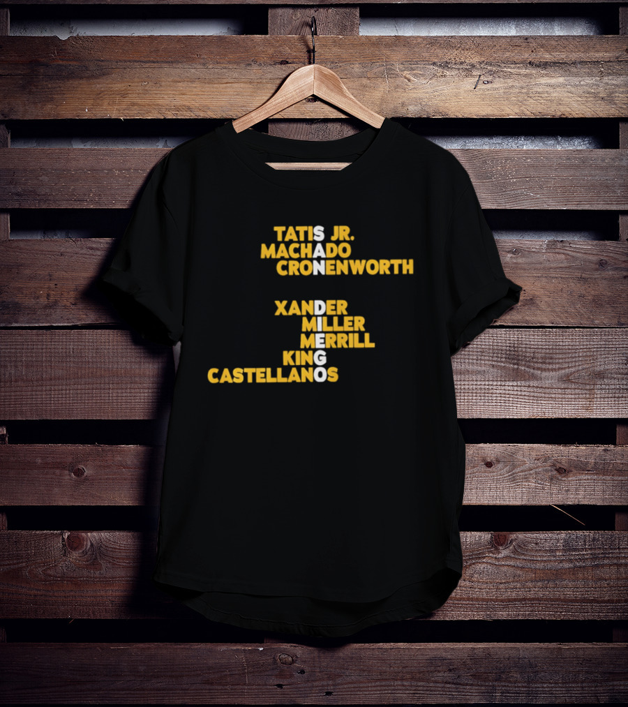 San Diego Padres Tatis Jr Machado Cronenworth Xander Miller Merrill King Castellanos T-Shirt