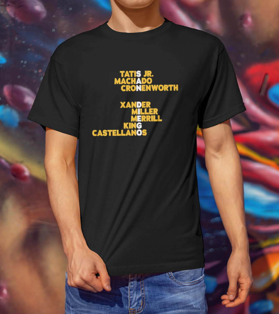 San Diego Padres Tatis Jr Machado Cronenworth Xander Miller Merrill King Castellanos T-Shirt