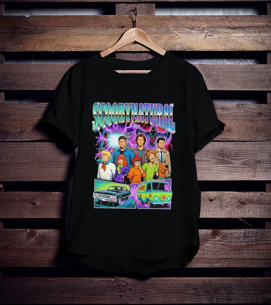 Scoobynatural Supernatural Scooby Doo Mystery Machine Impala Crossover Cartoon T-Shirt