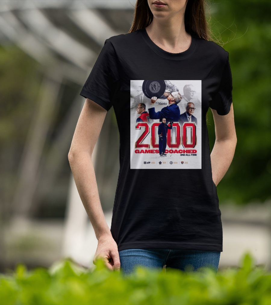 Paul Maurice NHL 2000 Games Coached 2nd All Time Vintage Hockey T-Shirt