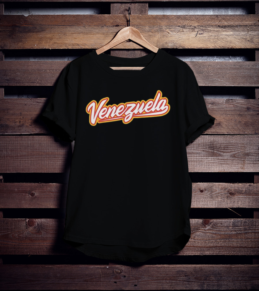 Venezuela Baseball 2026 Retro Style Script T-Shirt