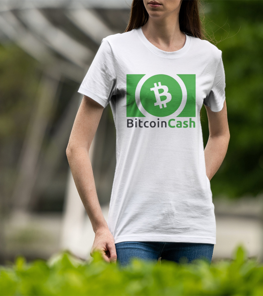 Bitcoin Cash Cryptocurrency Symbol Green Circle T-Shirt