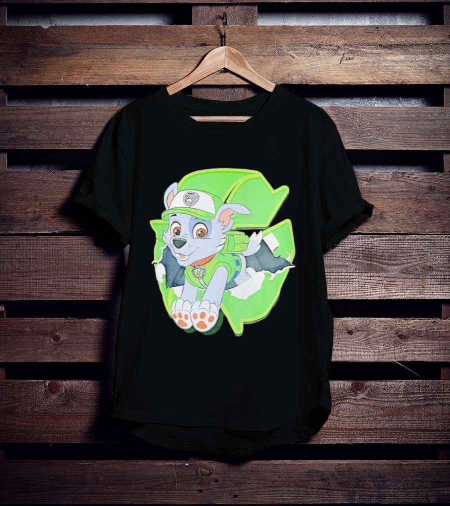 Bought Myself A Rocky Recycle Adventure Paw Patrol Rocky Puppy Patrol Green Eco Friendly T-Shirt