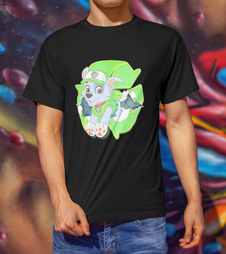 Bought Myself A Rocky Recycle Adventure Paw Patrol Rocky Puppy Patrol Green Eco Friendly T-Shirt