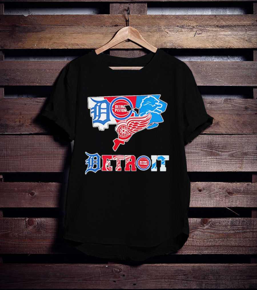 Detroit Pistons Lions Red Wings Tigers State Michigan T-Shirt