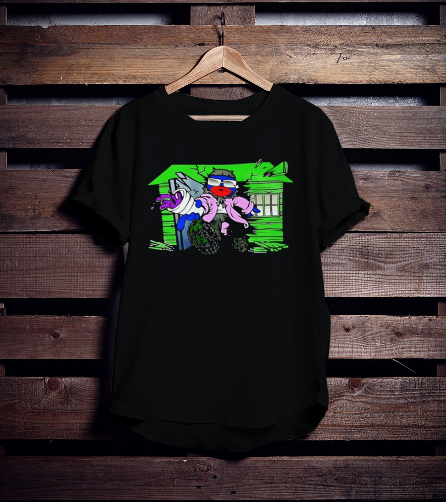 Joeyy Tour NOD Zombie House Neon Paint Splatter T-Shirt