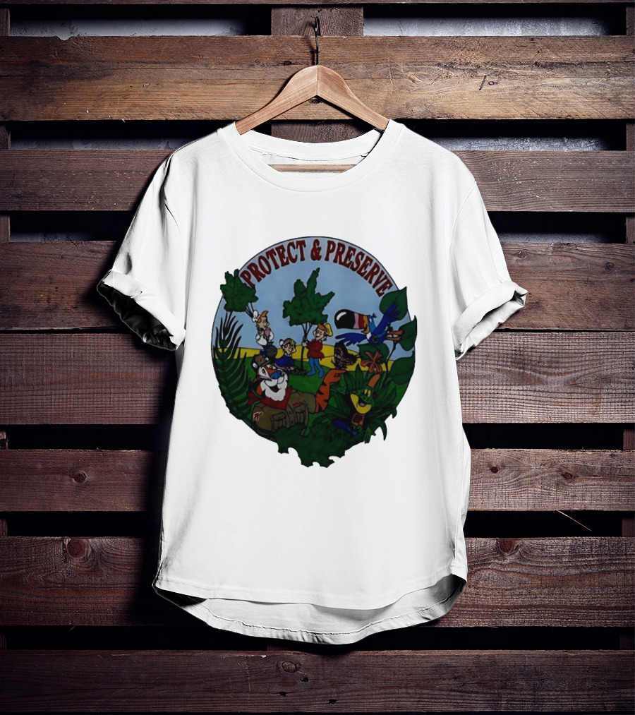 1993 Kelloggs Tony The Tiger Protect Preserve Environmentalist Kids Nature T-Shirt