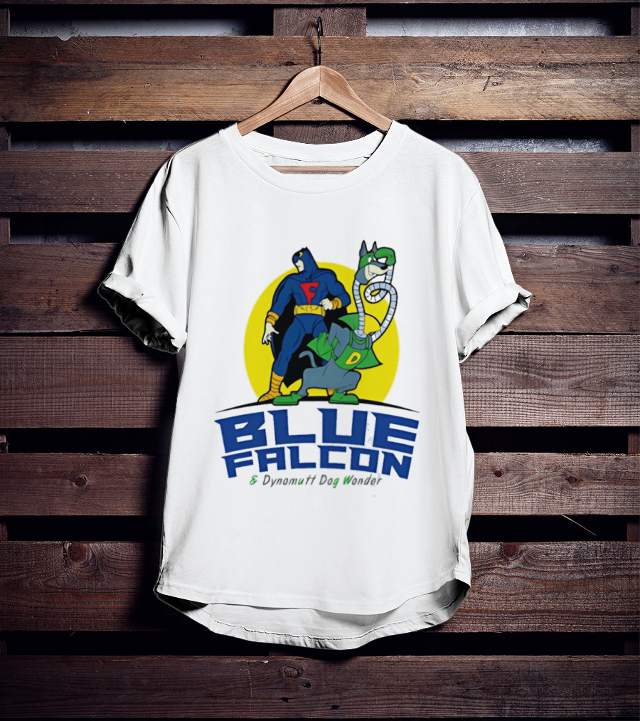 Blue Falcon Dynomutt Dog Wonder Hero Duo Oval T-Shirt