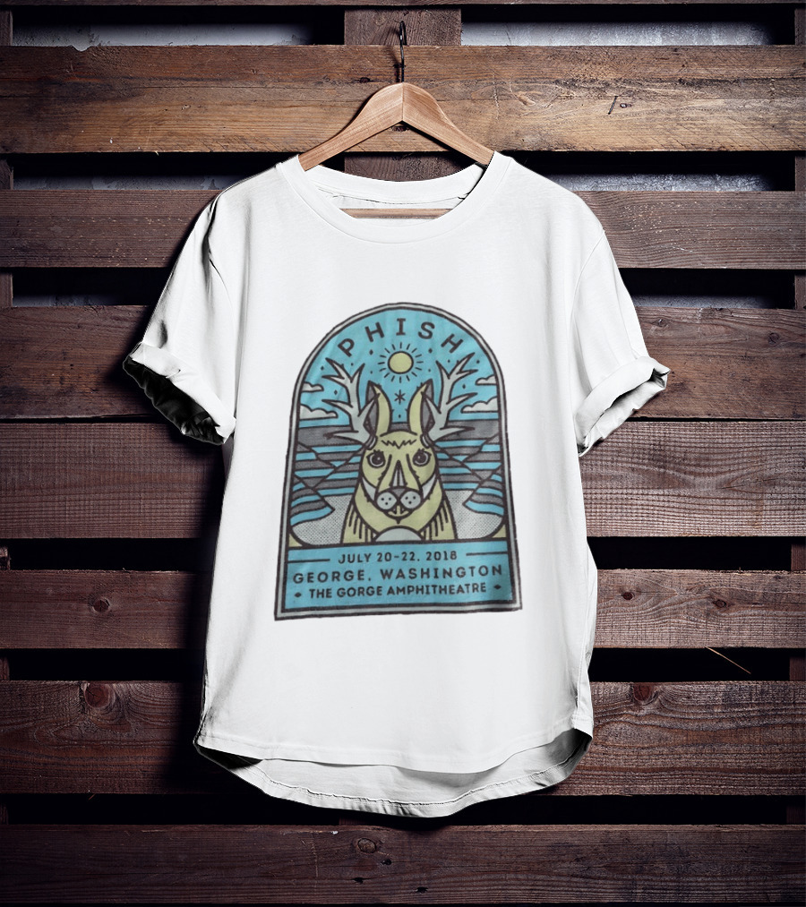 PHISH George Washington The Gorge Amphitheatre July 20 22 2018 Concert Event T-Shirt