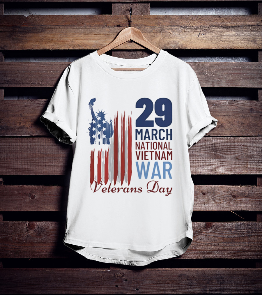 March 29 Honor National Vietnam War Veterans Day Patriotic Flag Recognize Heroes T-Shirt