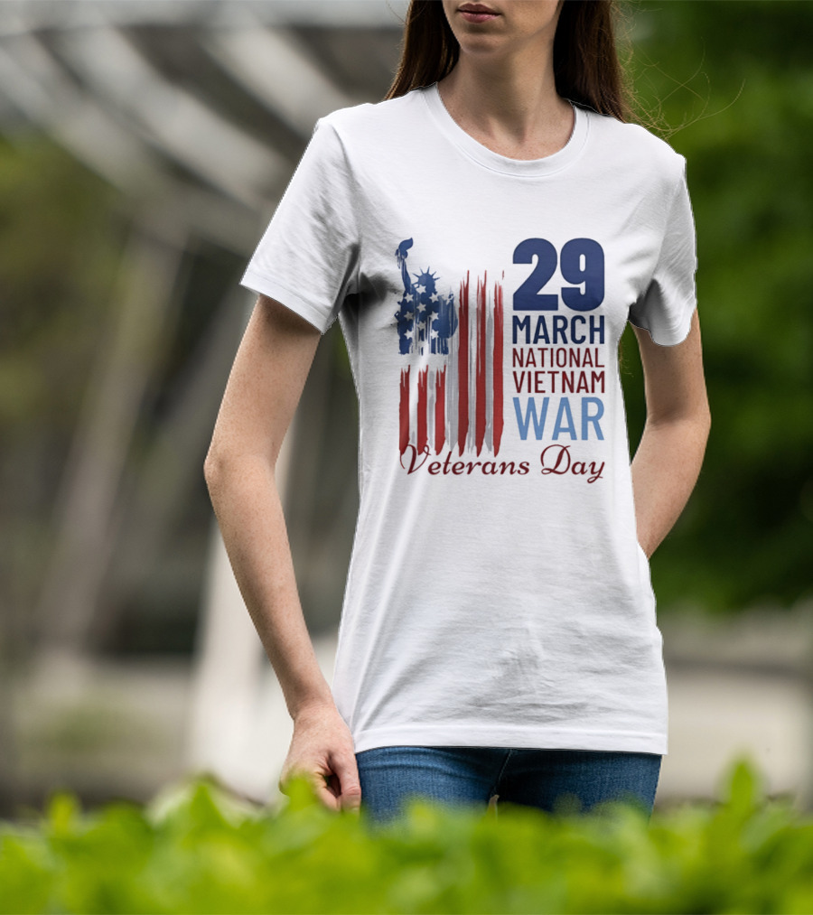 March 29 Honor National Vietnam War Veterans Day Patriotic Flag Recognize Heroes T-Shirt