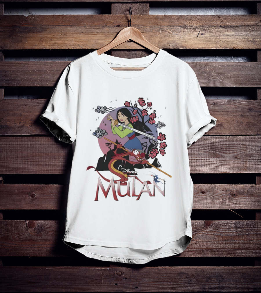 Disney Mulan Mushu Cherry Blossom Scene T-Shirt