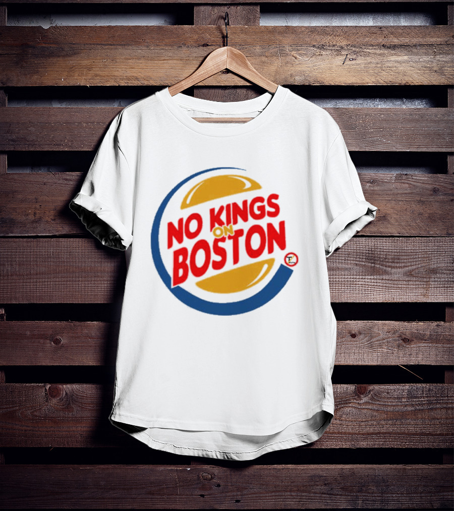No Kings On Boston Rally Saturn Burger T-Shirt