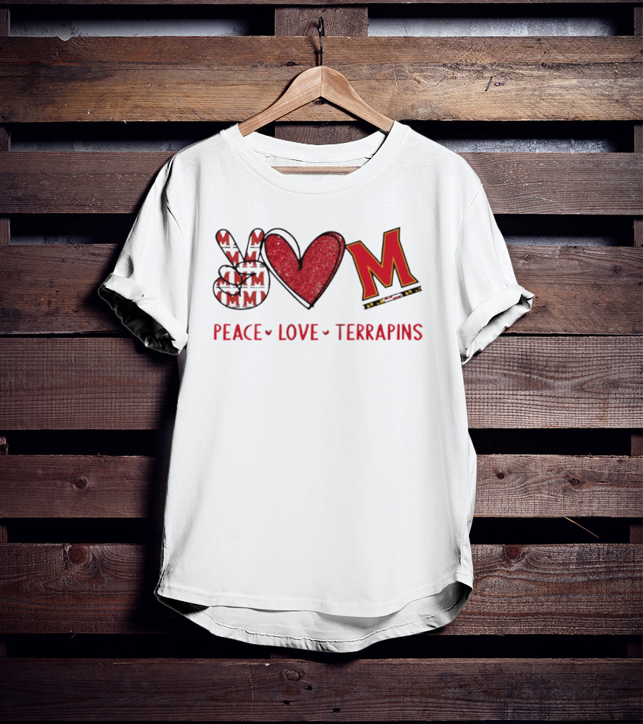 Peace Love Maryland Terrapins M 2026 T-Shirt