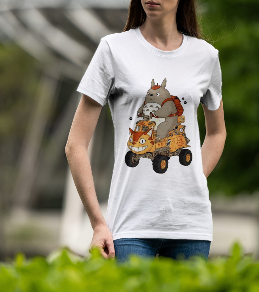 Totoro Catbus Forest Spirit Off Road Adventure T-Shirt