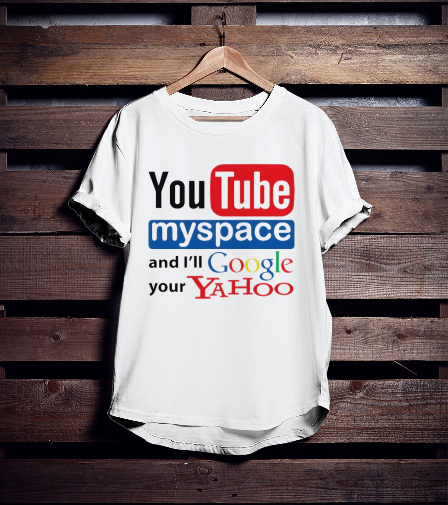 YouTube Myspace Google Yahoo Internet Humor Retro Tech T-Shirt