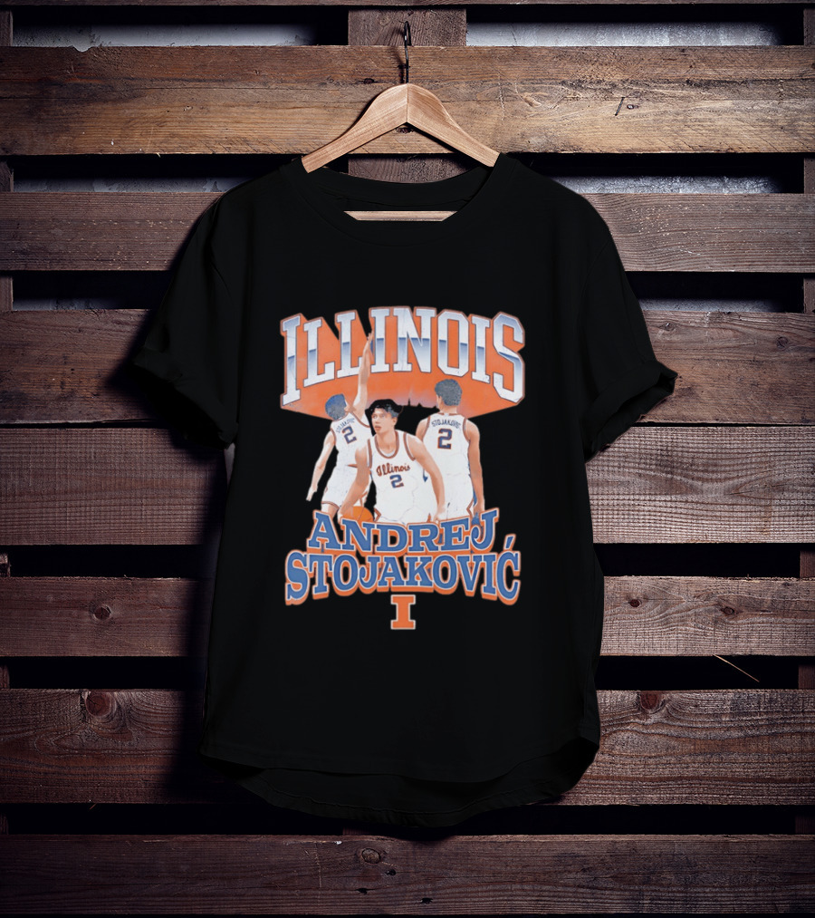 Illinois Basketball Andrej Stojakovic T-Shirt