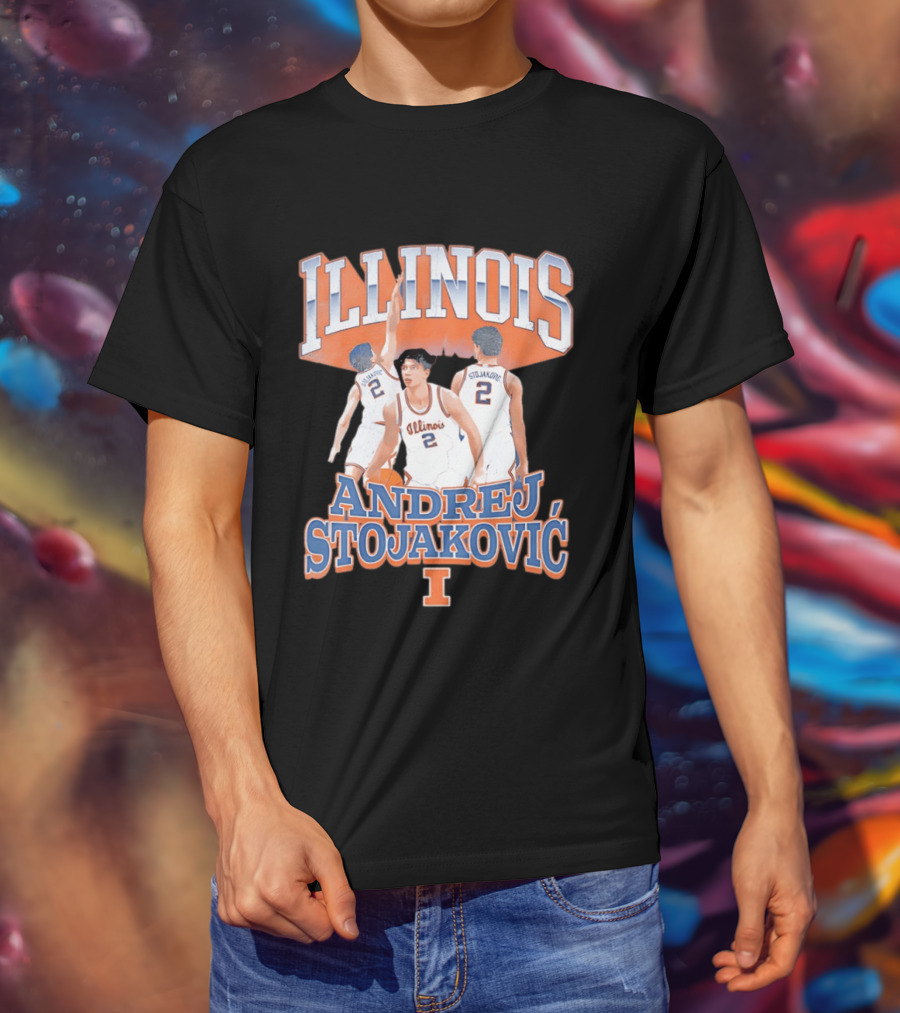 Illinois Basketball Andrej Stojakovic T-Shirt