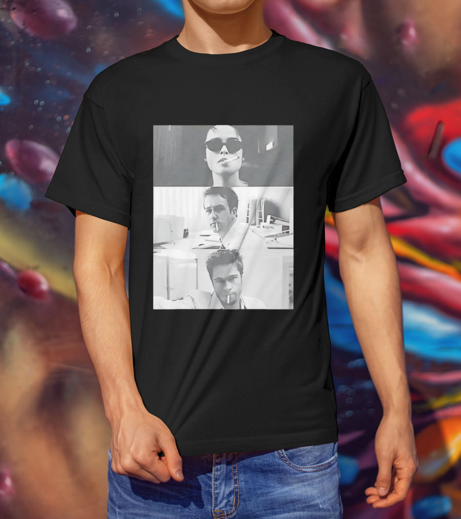Brad Pitt Edward Norton Marla Film 1999 Smoking Scenes T-Shirt
