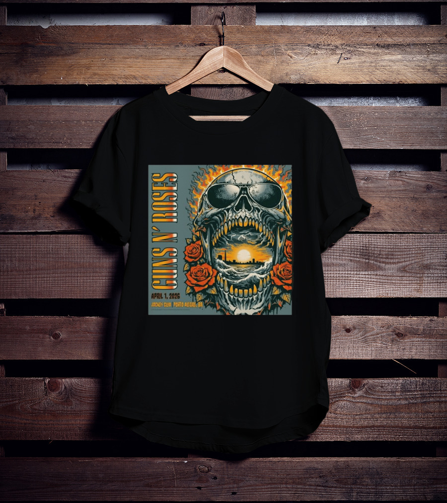 Guns N' Roses April 1 2026 Jockey Club Porto Alegre Brazil T-Shirt
