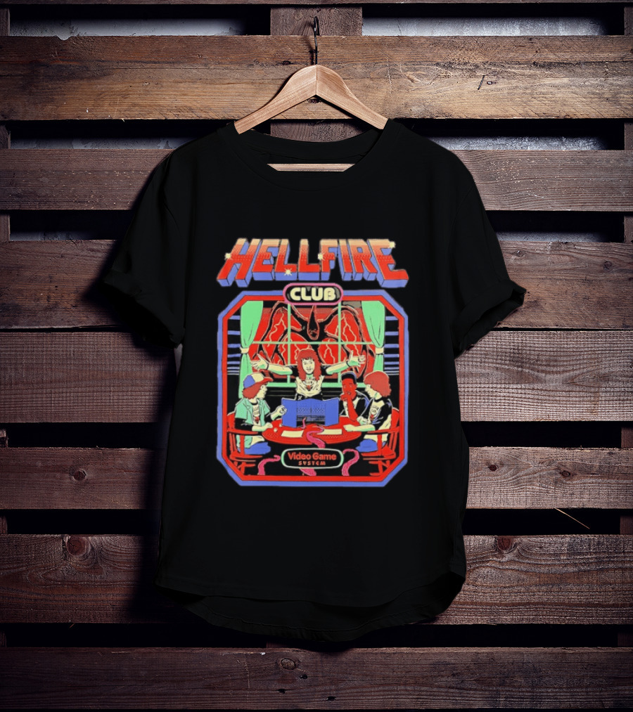 Hellfire Club Video Game System Stranger Things Steven Rhodes T-Shirt
