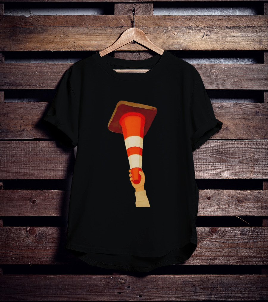 Hoist The Cone Traffic Symbol Celebration T-Shirt
