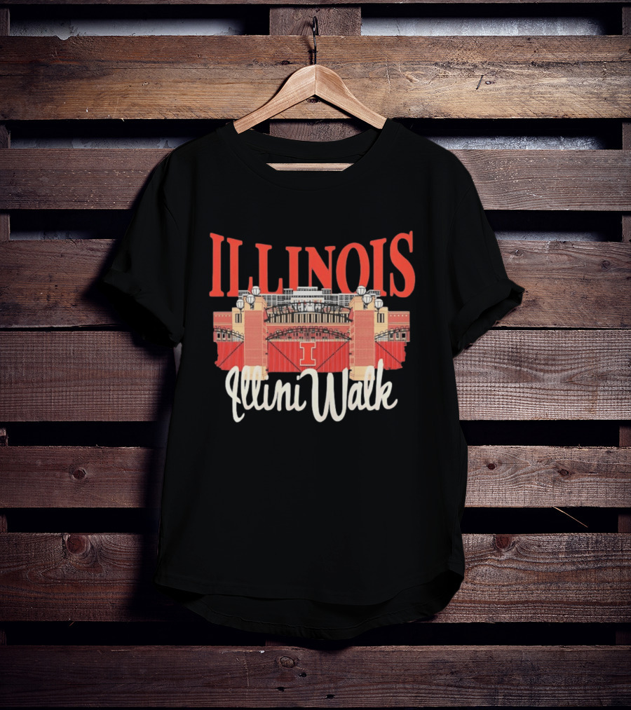 Illinois Illini Walk Memorial Stadium Gates T-Shirt
