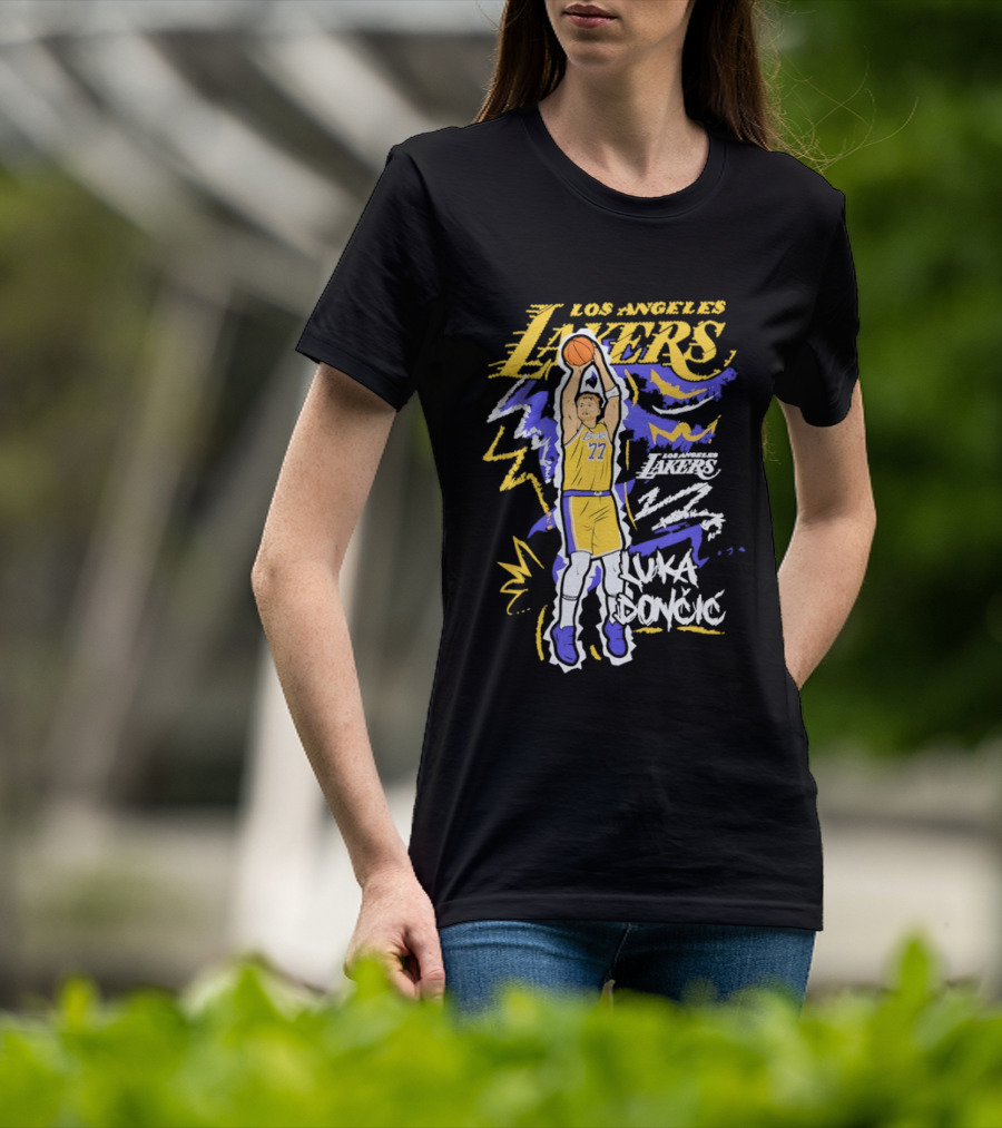 Luka Dončić Los Angeles Lakers 77 Basketball NBA T-Shirt