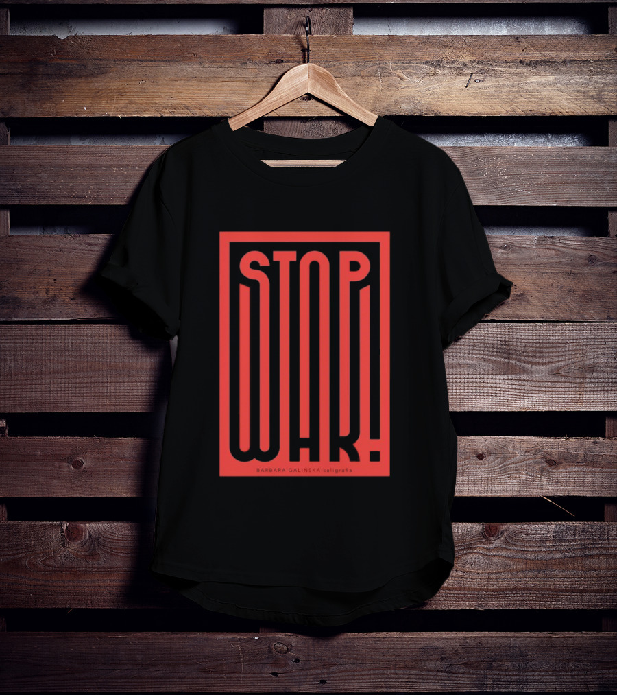Stop War Barbara Galińska Bold Red T-Shirt