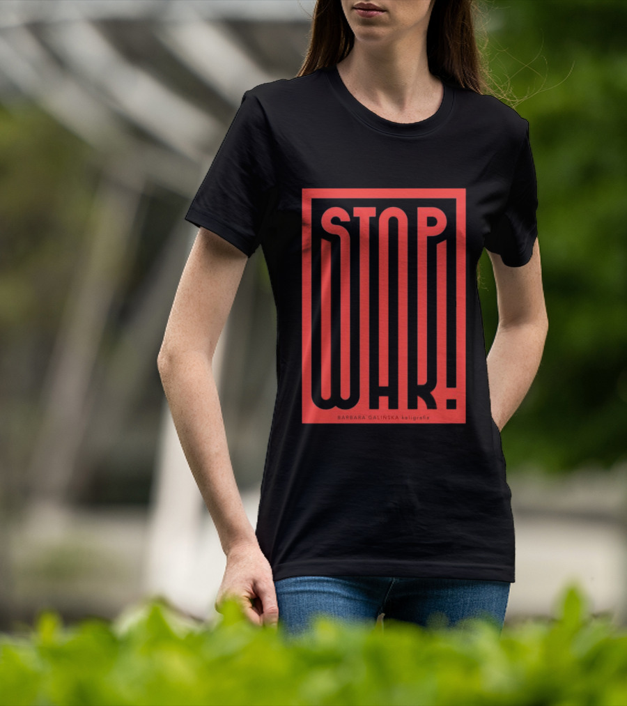 Stop War Barbara Galińska Bold Red T-Shirt