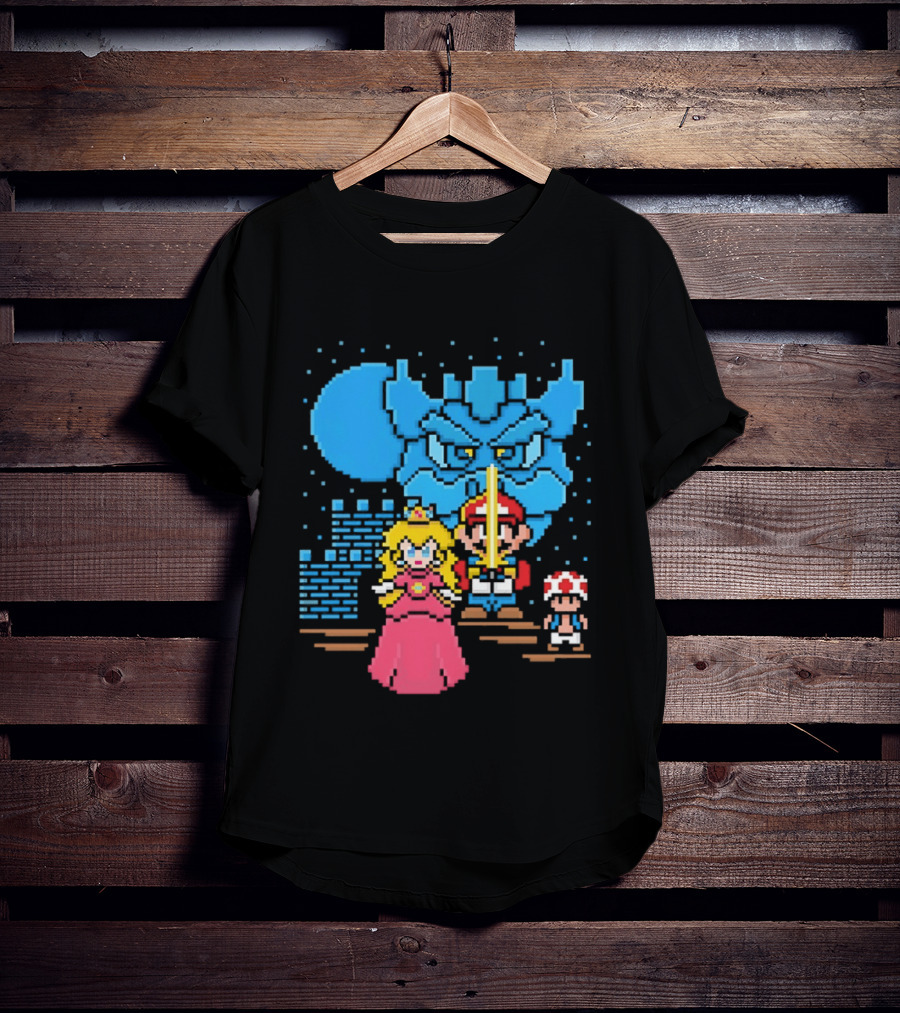 Super Mario Bros Star Wars Crossover With The Brothers Hildebrandt Pixel T-Shirt