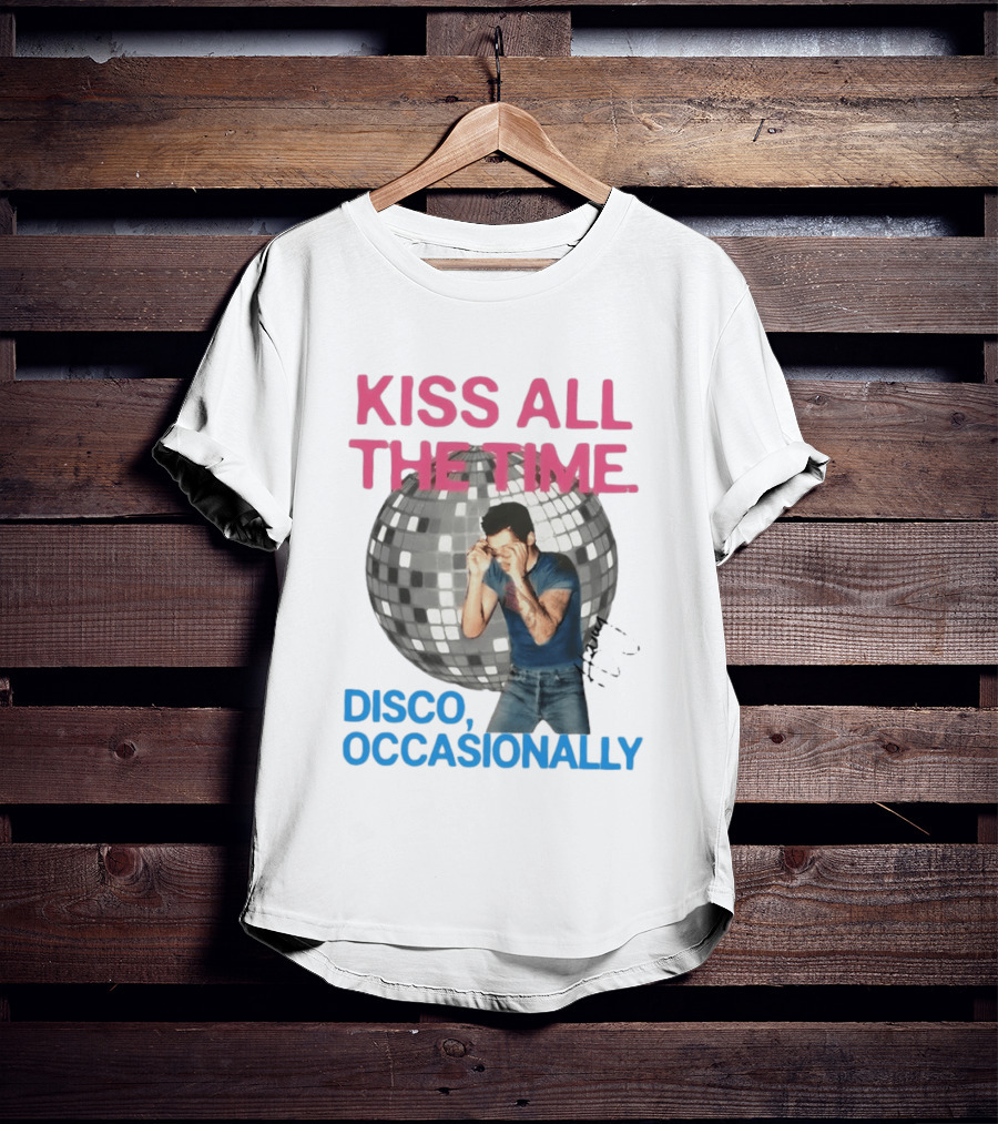 Kiss All The Time Disco Occasionally Retro Style Music Dance T-Shirt