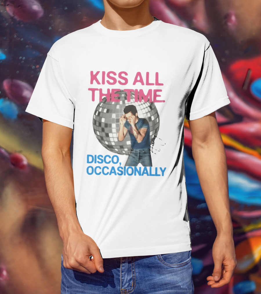 Kiss All The Time Disco Occasionally Retro Style Music Dance T-Shirt