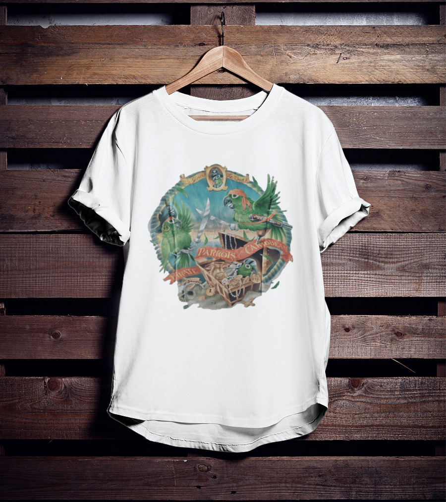 Parrots Of The Caribbean Pirate Adventure Join The Crew T-Shirt