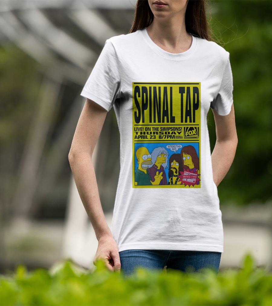 Spinal Tap Live On The Simpsons Thursday April 23 Fox 8 7pm With Interesting Hair T-Shirt