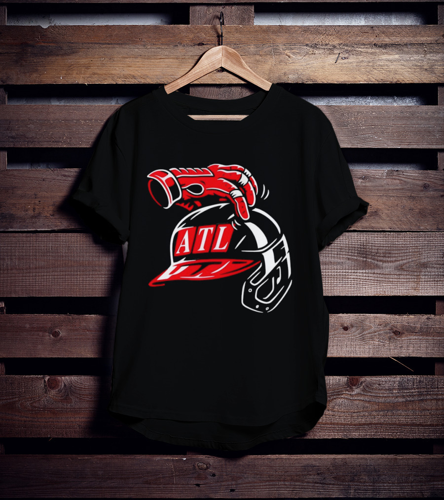 ATL Head Scratch Red Sox Baseball Helmet T-Shirt