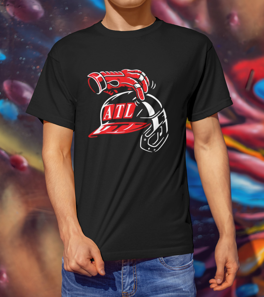 ATL Head Scratch Red Sox Baseball Helmet T-Shirt