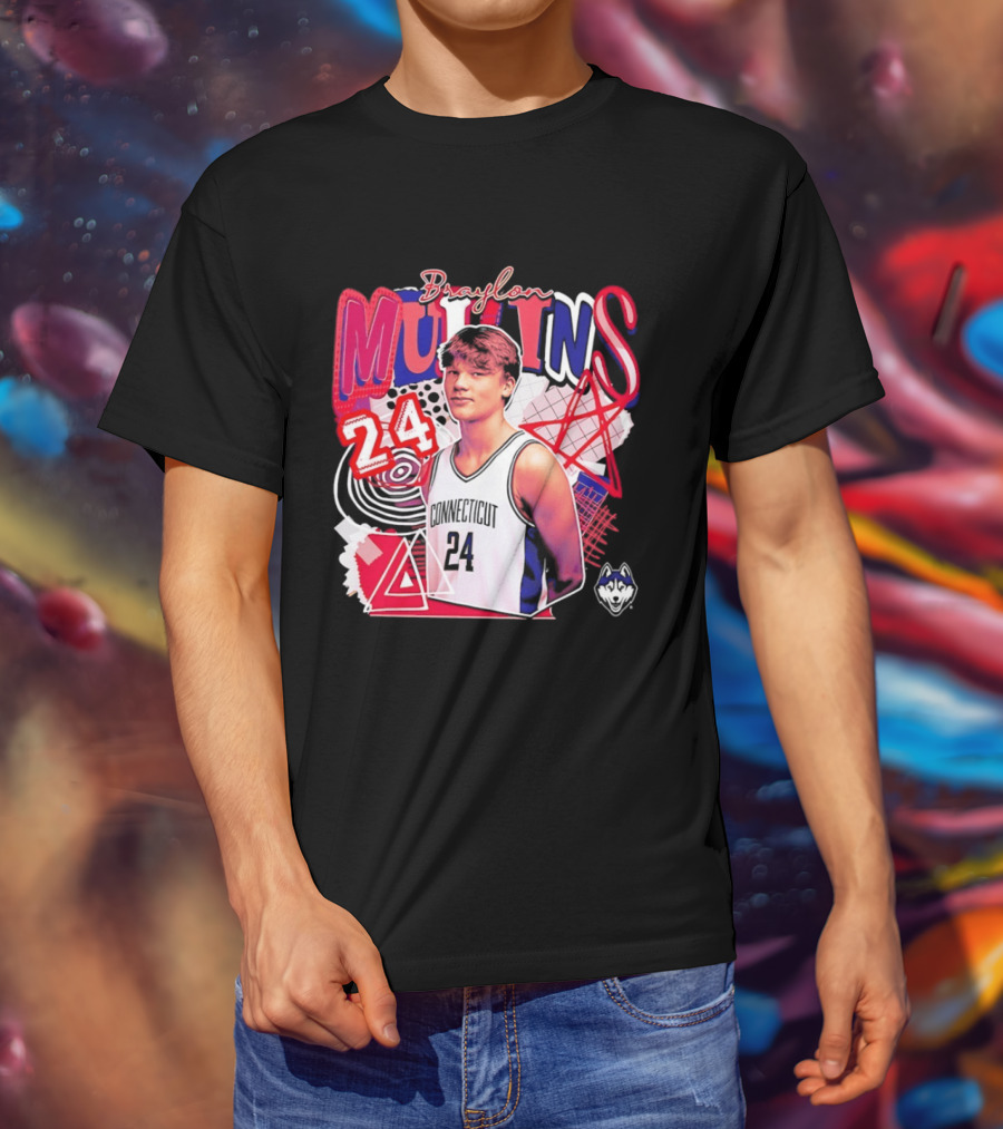 Braylon Mullins UConn Huskies Basketball 24 Collage T-Shirt